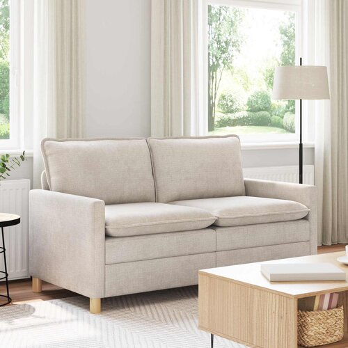 SOFA Krem 156 x 81 x 87,5 cm Poliester Slike