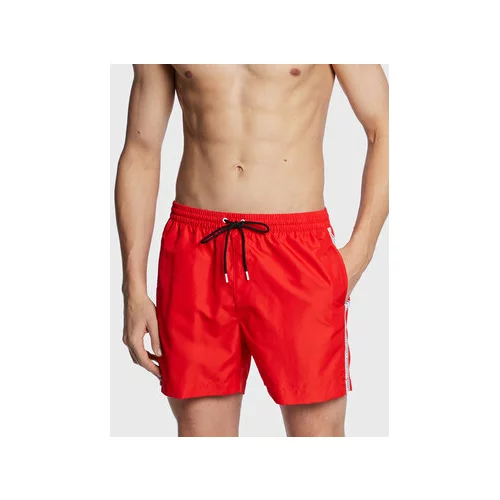 Calvin Klein Swimwear Kopalne hlače KM0KM00810 Rdeča Regular Fit