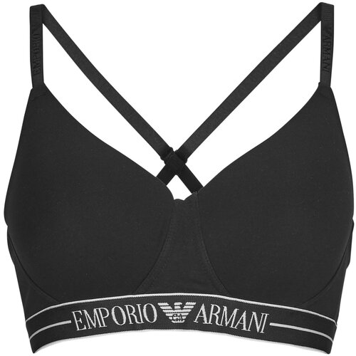Emporio Armani Topi EVERYDAY COTTON PADDED SOFT COUTOUR BRA Črna Slike
