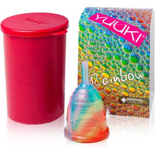 Yuuki Rainbow Jolly 1 + cup menstrualna skodelica velikost small (⌀ 41 mm, 14 ml) 1 kos Cene