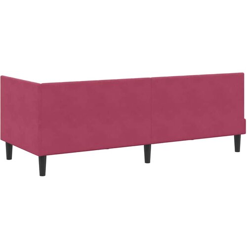  Kutni krevetni okvir s madracem 2 kom. Vinska crvena 80 x 200 cm Slike