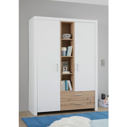 XORA OMARA S KLASIČNIMI VRATI, bela, hrast artisan Cene