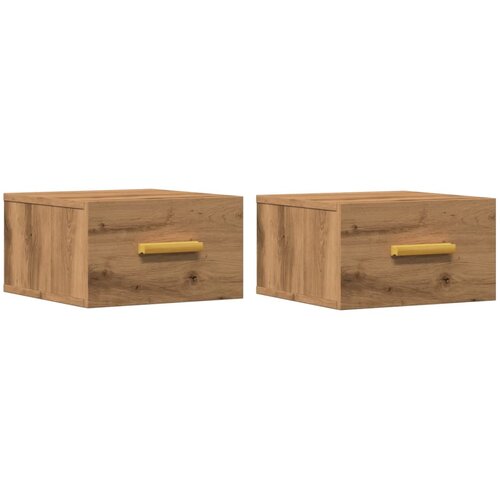 Maison Chic Stenski Dvo delni komplet Nočne omarice - Nočne mize artisan hrast 35x35x20 cm, (21689891) Cene