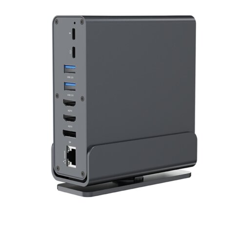 Docking station GEMBIRD USB Type-CF 15-in-1 multi-port HDMIx2 + DisplayPort + PD + card reader + GigaLAN + 3.5 mm audio, grey A-CF-COMBO15-01 Cijene