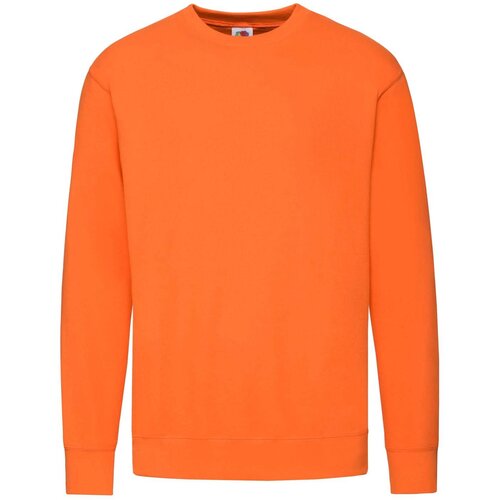 Fruit Of The Loom Orange Men's Sweatshirt Lightweight Set-in-Sweat Sweat Cene