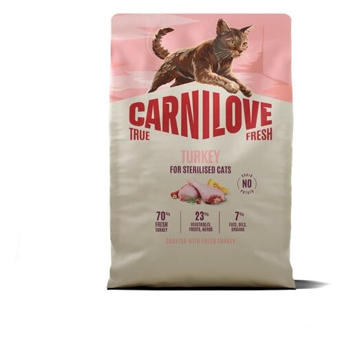 Carnilove Cat True Fresh Adult Sterilised, briketi - puran 2 kg Cene