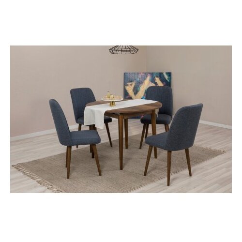 Woody Fashion trpezarijski sto i stolice vina 1048 walnut navy blue Cene