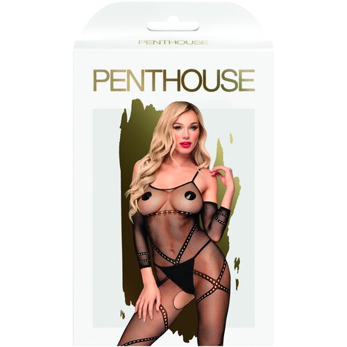 Penthouse catsuit Under Arrest, črn Slike