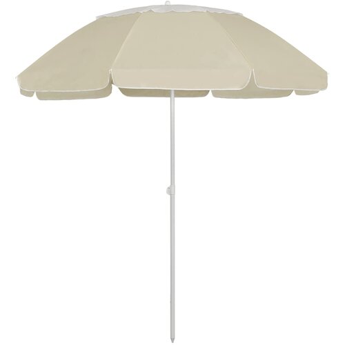 VidaXL Suncobran za plažu žuta boja pijeska 300 cm Slike