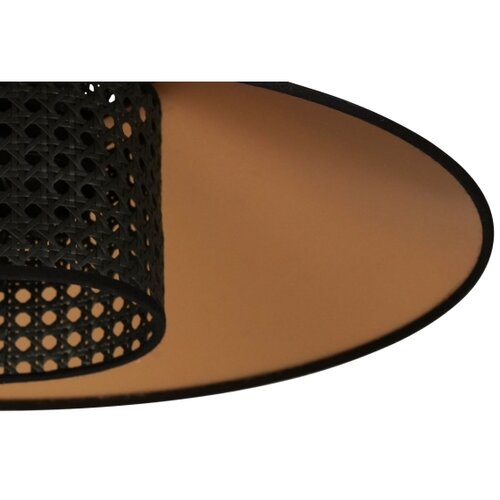  Duolla - Plafonski luster RIO RATTAN 1xE27/15W/230V prečnik 45 cm crna/zlatna Slike