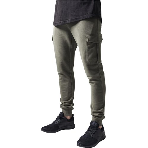 Urban Classics Fitted Cargo Sweatpants olive Slike