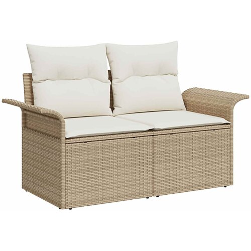  Set sofe 8 kom. Bež i krem bijela Poli Rattan i čelik Slike