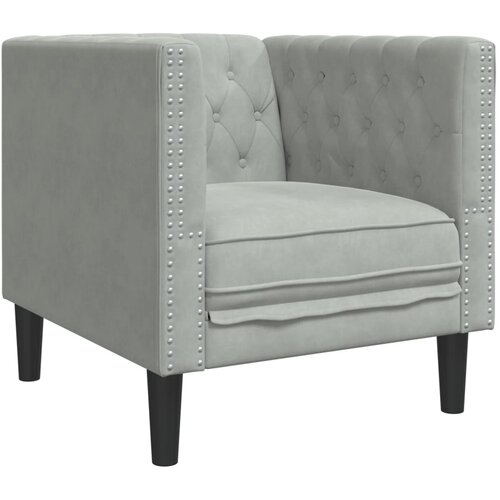  3-dijelni set sofa Chesterfield svjetlosivi bar&amp;scaron;unasti Slike