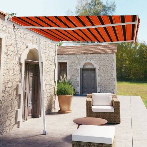 vidaXL prostostoječa avtomatska tenda 300x250 cm oranžna/rjava Cene