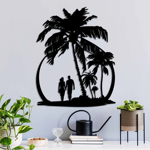 Wallity zidna dekoracija beach, 55 x 44 cm, crna Cene