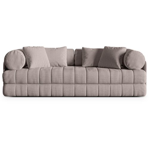 Cosmopolitan Design Sivo-bež sklopiva sofa od bouclé tkanine 206 cm Kemi – Cene