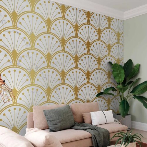  Foto tapeta - Gold and Marble Art Deco-inspired Pattern 250x175 Standard Cene