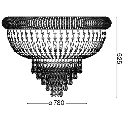 Ideal lux - kristalni plafonski luster dubai 24xE14/28W/230V prečnik 78 cm zlatni Slike