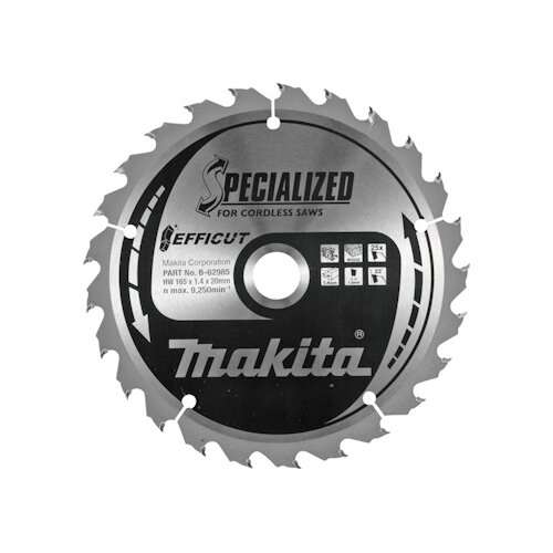 Makita list rezna ploča za drvo za pilu EFFICUT 165×30 mm 25Z B-62985 Cijene