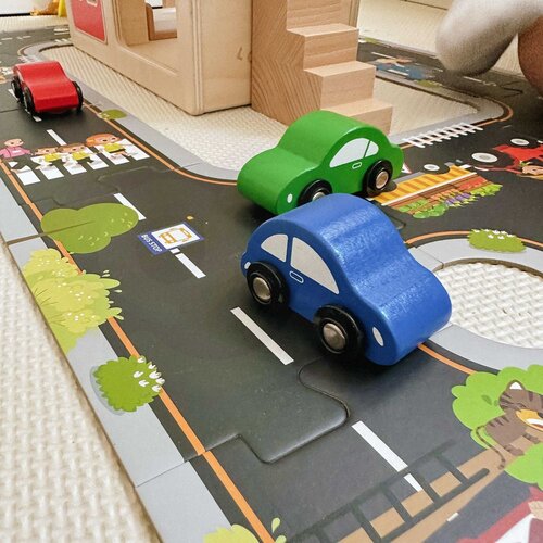 Woopie Green drvene puzzle cesta, 20 dijelova Slike