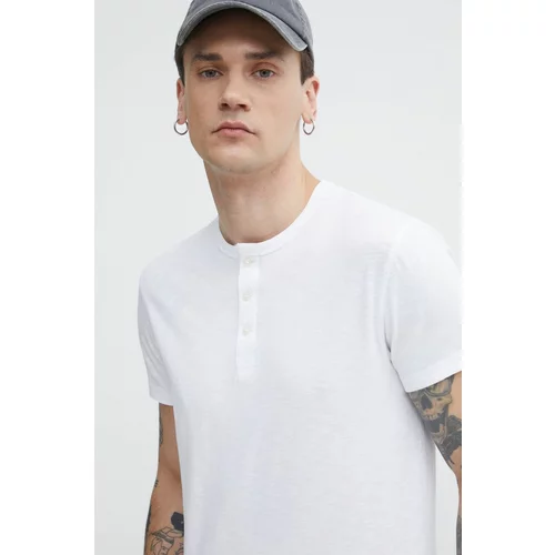 Superdry Pamučna majica za muškarce, boja: bijela, bez uzorka