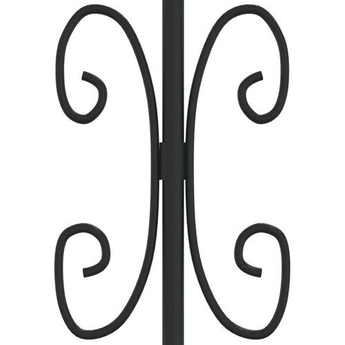 vidaXL Vrata za ograjo s suličastim vrhom črna 305x120 cm prašno jeklo Cene