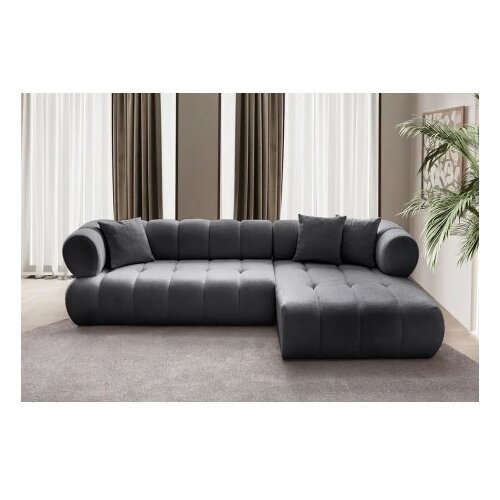 Atelier Del Sofa ugaona garnitura petra right dark grey Cene