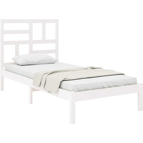  Okvir za krevet od masivnog drva bijeli 100 x 200 cm Slike