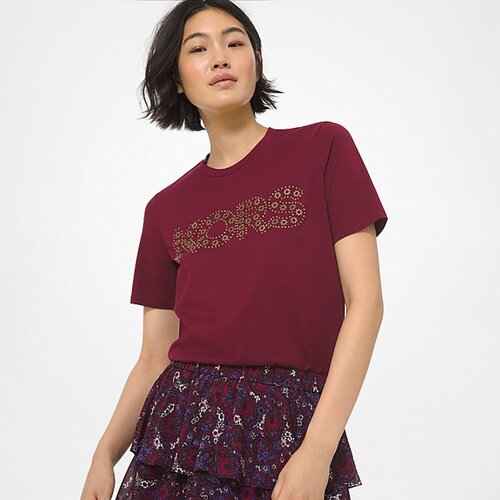 Michael Kors T-shirt - KORS STUDDED TEE burgundy Slike