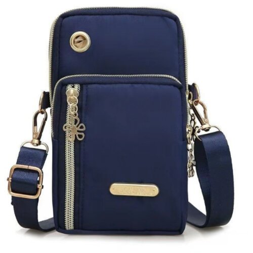 INF Ženska torba z naramnico za mobilni telefon, lahka naramnica iz blaga Oxford DarkBlue, (21296771) Slike