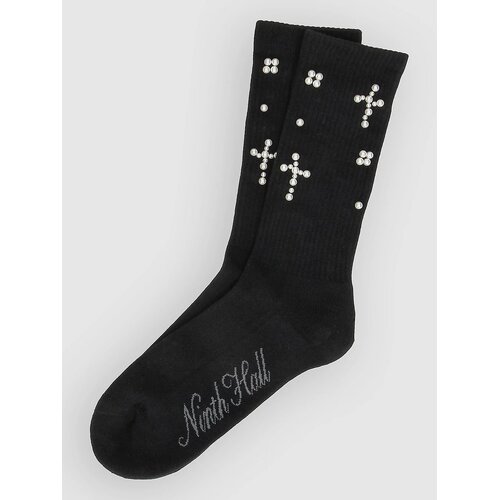 Ninth Hall Pearl Cross Socks black Slike
