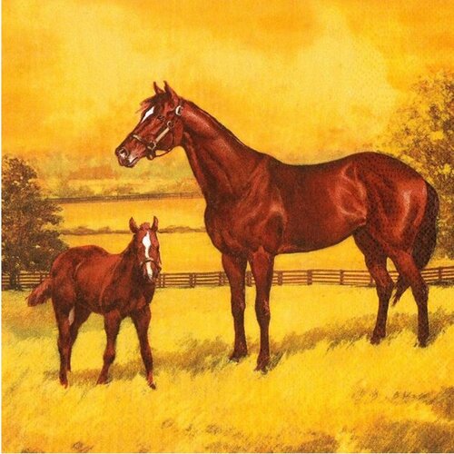  Serviete za decoupage Mare with a Colt Painting - 1 kos Cene