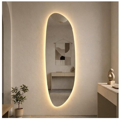  Baltica Design-LED Ogledalo sa pozadinskim osvetljenjem STONE FLUID LED/15W/230V 2700K 155x50 cm IP65 Slike