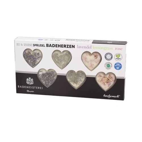 Bademeisterei Bio in veganski srčki za kopel set 6-ih Cene