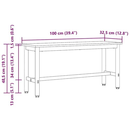  Jedilna klop 2 pcs Umetni hrast 100 x 32,5 x 48,5 cm, (5000160688) Slike
