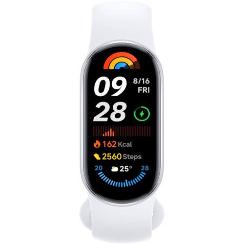 Xiaomi Smart Band 9, srebrena 1.62&amp;quot; displej, 60Hz, 3-axis accelerometer Slike