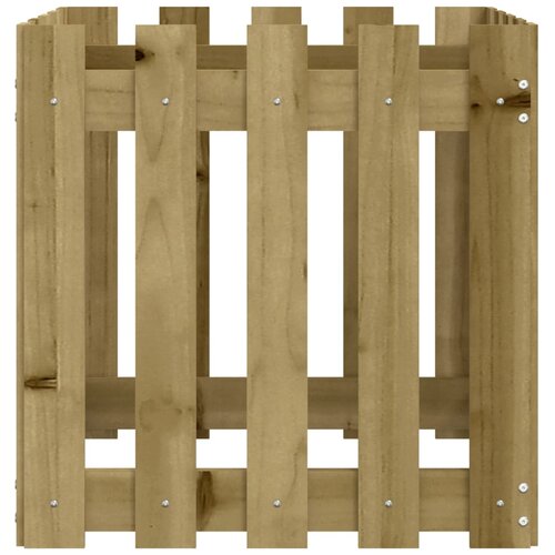  Vrtna sadilica s izgledom ograde 50x50x50 cm od borovine Slike