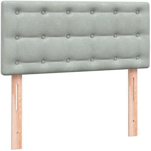 Box Spring krevet s madracem svijetlo sivi 80x220 cm samt Slike