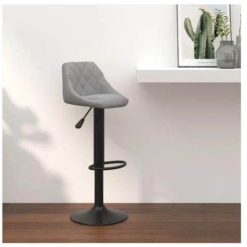  Barski stolček svetlo siv žamet