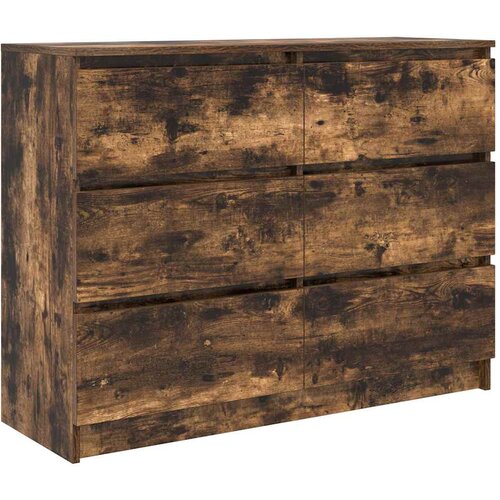 vidaXL Komoda dimljeni hrast 100x35x76 cm inženirski les, (21827748) Cene