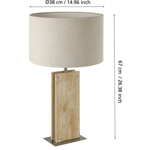 Eglo 390408 - Stona lampa BELESAR 1xE27/40W/230V bež Slike