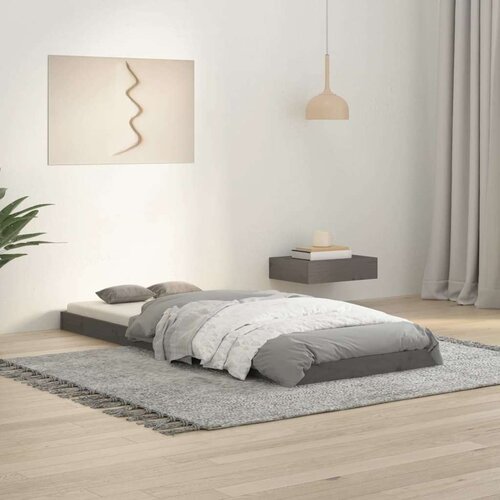  Posteljni okvir siv 75x190 cm trdna borovina 2FT6, (20737808) Slike