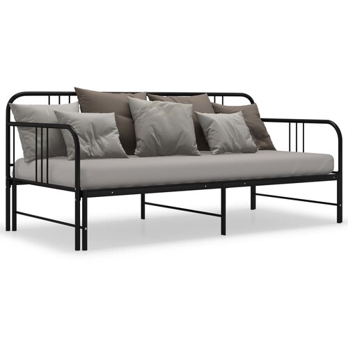  Okvir za krevet na razvlačenje crni metalni 90 x 200 cm Slike