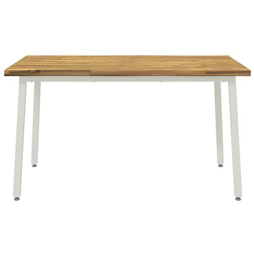  120 x 90 x 75 cm Čvrsto drvo akacije Bijela Pravokutni - Bijela 120 x 90 x 75 cm Živi rub Slike