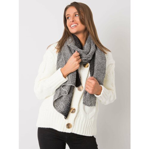 Fashion Hunters Black and white women's knitted scarf Slike