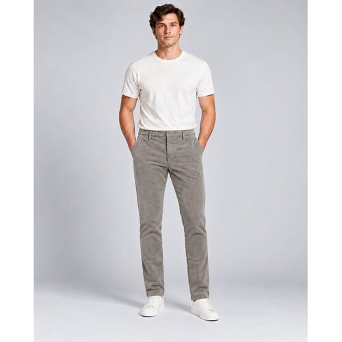 Bomboogie Hlače Chino Slim Weave Stretch Velve Siva Slike