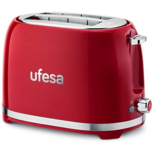 Ufesa Classic PinUp Rdeče-beli opekač kruha z dvema režama 850W Slike