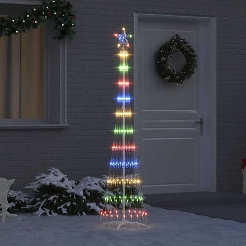 vidaXL LED božično drevesce večbarvno 138.5 x 138.5 x 399 cm Kovina Cene
