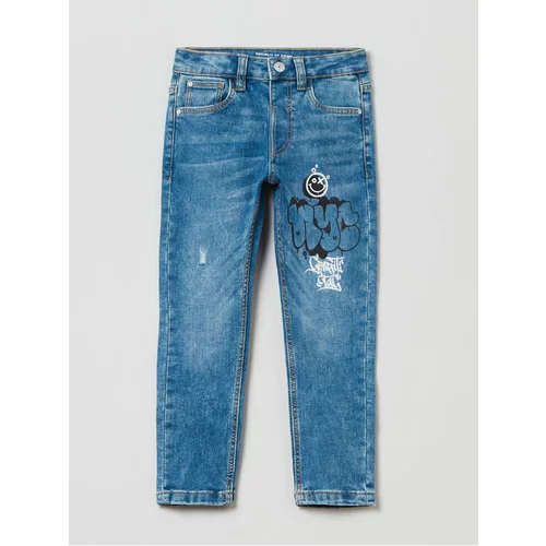 OVS Jeans hlače 1816009 Modra Slim Fit