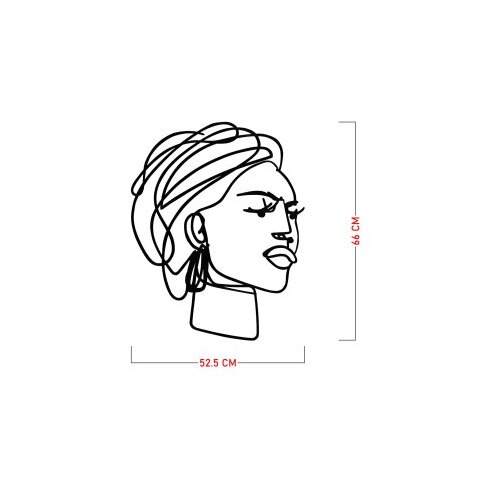 Wallity Zidna dekoracija Afro, 52,5x66cm, Crna Slike